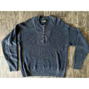 RedHead Mens Blue Long Sleeve Pullover Sweater Size 2XL Knit Button BB